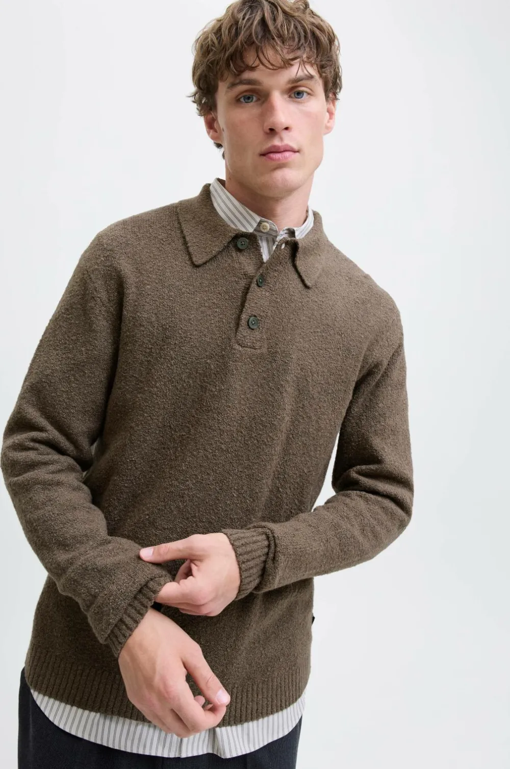 Jack & Jones Trøjer>Pullover jprblaMaverick Knit Pack BF LN Brindle