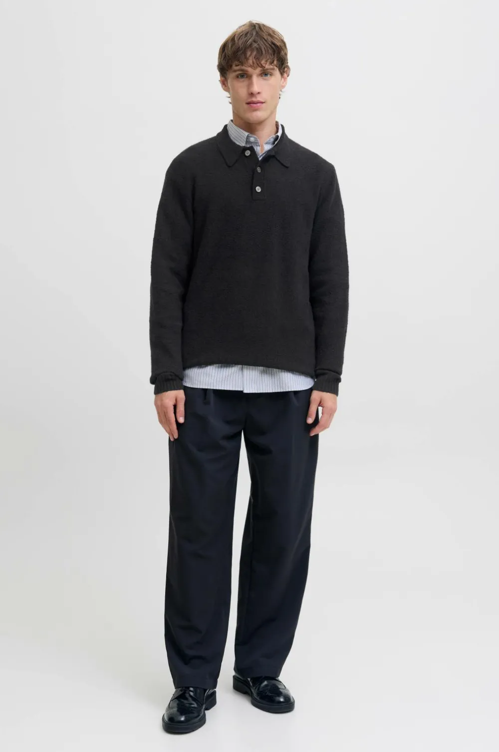 Jack & Jones Trøjer>Pullover jprblaMaverick Knit Pack BF LN Black