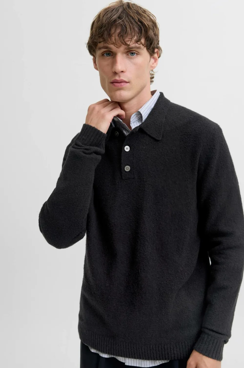 Jack & Jones Trøjer>Pullover jprblaMaverick Knit Pack BF LN Black