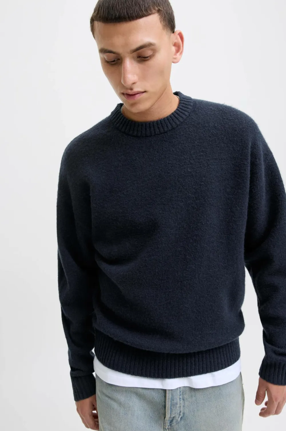 Jack & Jones Trøjer>Pullover jjeSoho Ollie Knit Crew Neck SN Sky captain