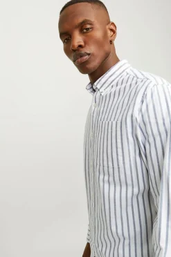 Jack & Jones Skjorte jjeOxford Shirt LS Ensign blue Discount