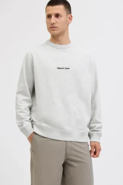 Jack & Jones Sweatshirt jorNorrebro Emb Sweat Crew White melange New