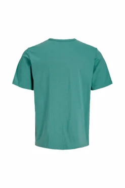 Jack & Jones T-shirt jjcCollege Logo Tee SS Crew Neck Pls Mineral blue Clearance