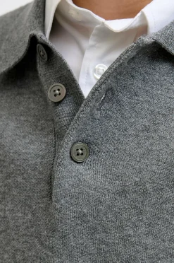 Jack & Jones Junior Pullover jprBlabradfort Knit Polo LN Jnr Medium grey melange Best