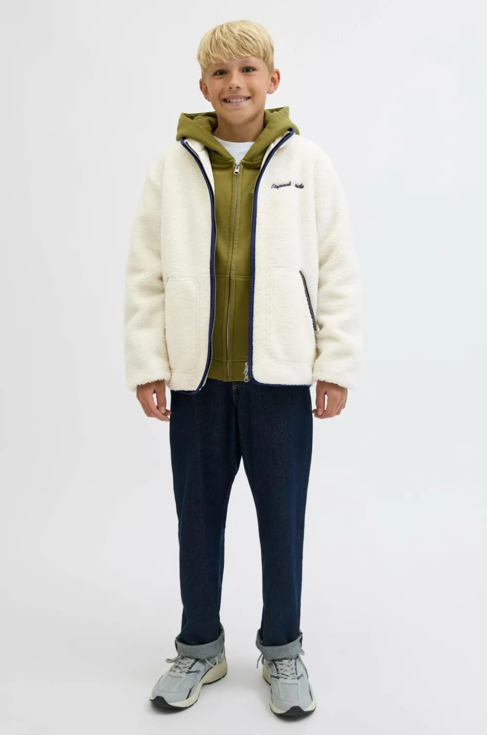 Jack & Jones Junior Teddyjakke jorNorrebro Teddy Jacket Jnr Cloud dancer New