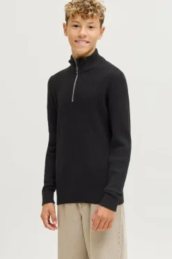 Jack & Jones Junior Turtleneck trøje jprBlubarkley Knit Half Zip Jnr Black New
