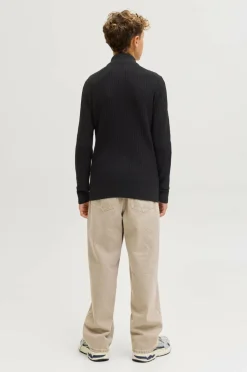 Jack & Jones Junior Turtleneck trøje jprBlubarkley Knit Half Zip Jnr Black New