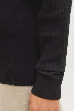 Jack & Jones Junior Turtleneck trøje jprBlubarkley Knit Half Zip Jnr Black New