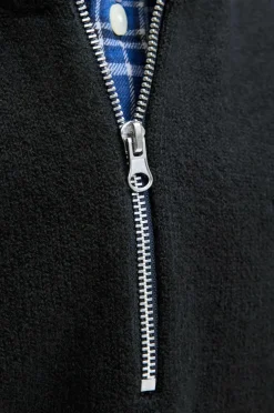Jack & Jones Junior Trøje jorNorrebro Knit Half Zip Jnr Black Outlet