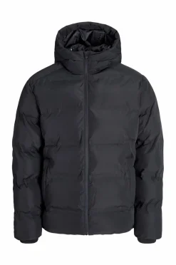 Jack & Jones Plus Pufferjakke jjeSoho Puffer Hood SN Pls Black Hot