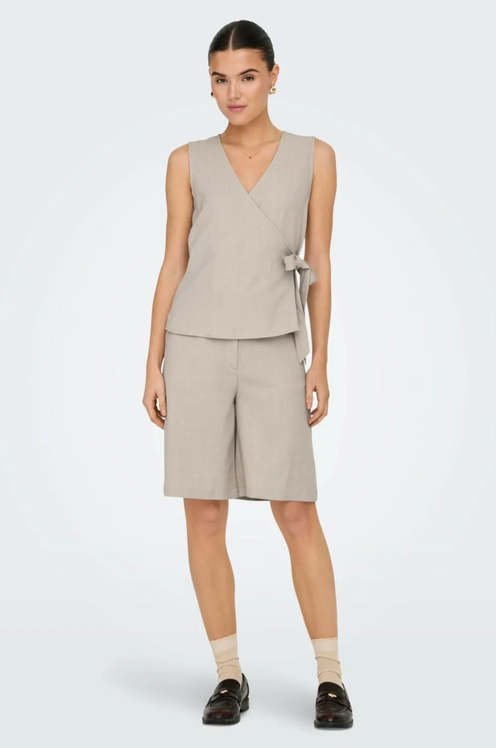 JDY Shorts>Shorts Nina String H/w Shorts Wvn Chateau gray