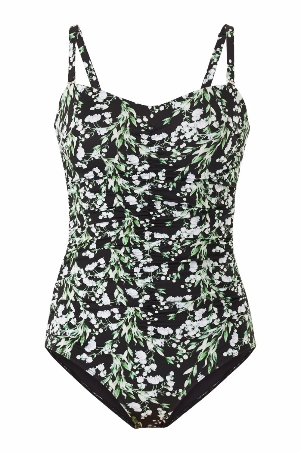Joelle Badedragt Sedna Sortblomstret New