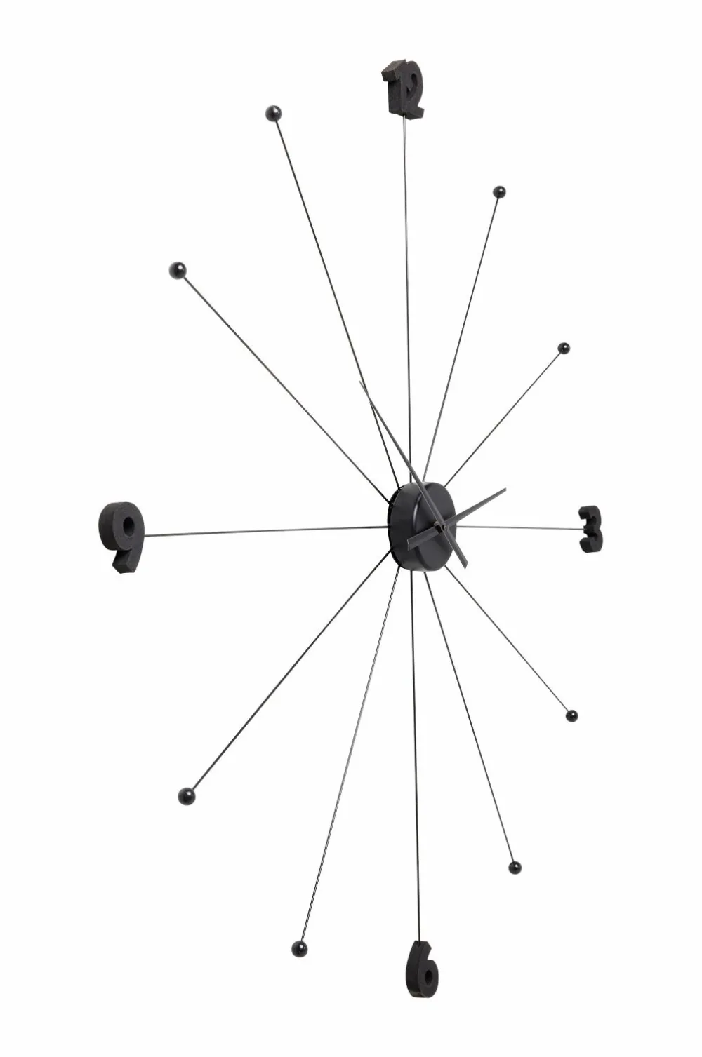 KARE Design Vægur Paraply Sort Outlet