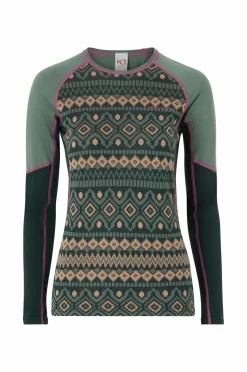 Kari Traa Skiundertøj|Skiundertøj>Termisk top Malia LS Dusty midtone green