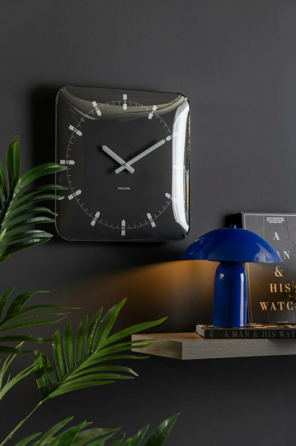 Karlsson Vægur Sucinto Dome Sort Outlet