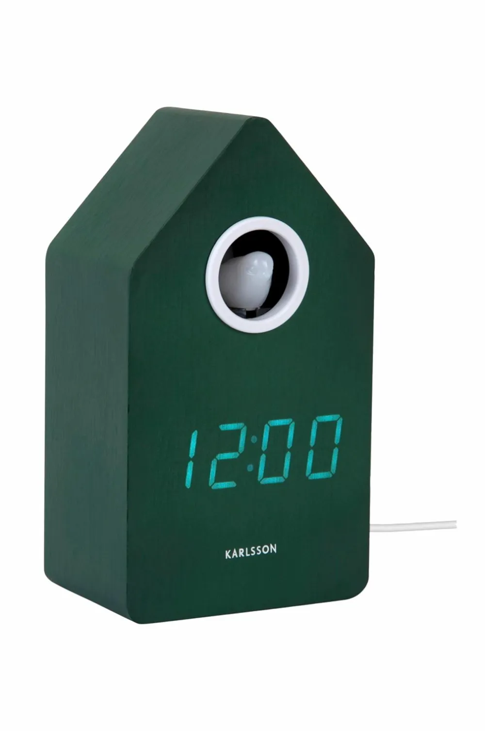 Karlsson Vækkeur Cuckoo -LED Retro grøn New