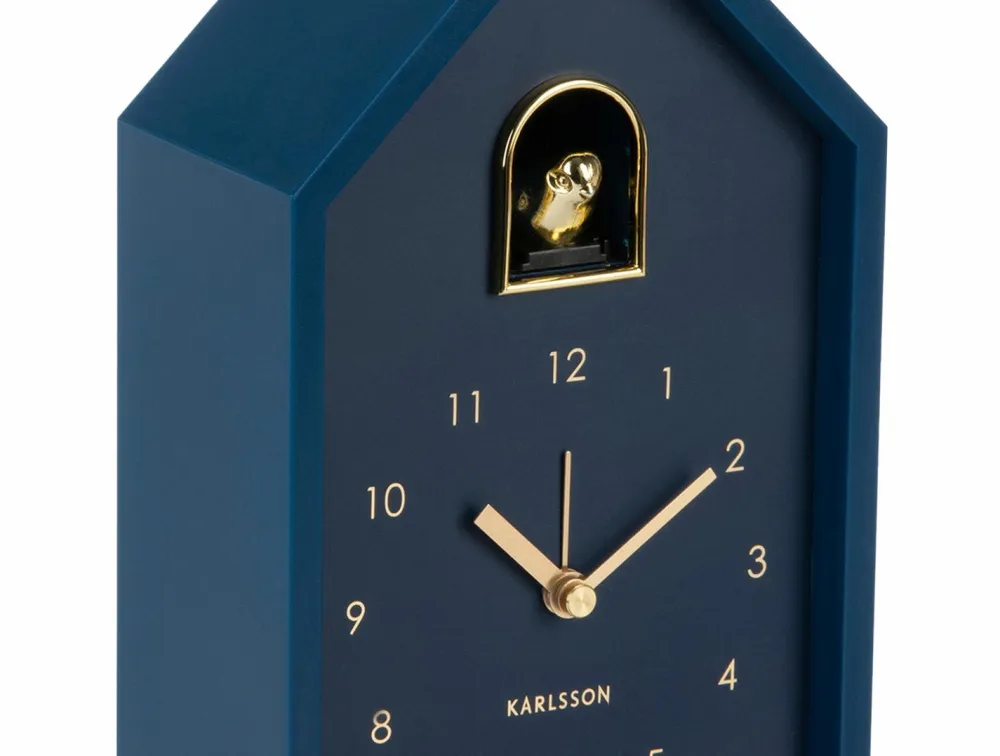 Karlsson Vægure>Vækkeur Modern Cuckoo Mørkeblå