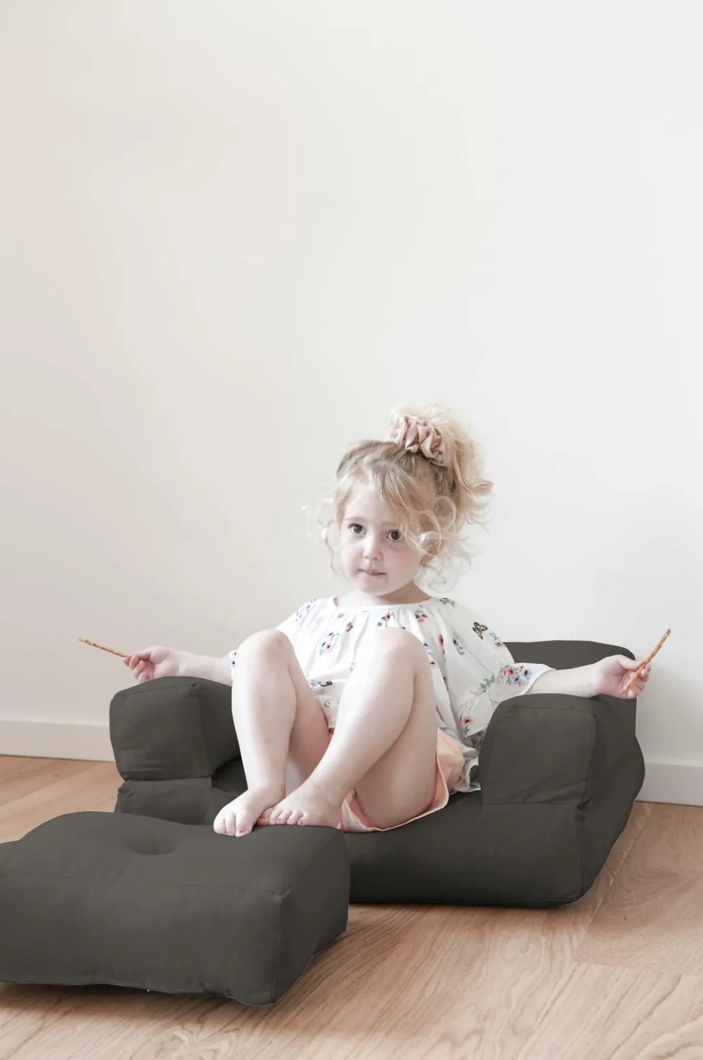 Karup Design Børnemøbler>Loungestol-seng Mini Cube Dark grey