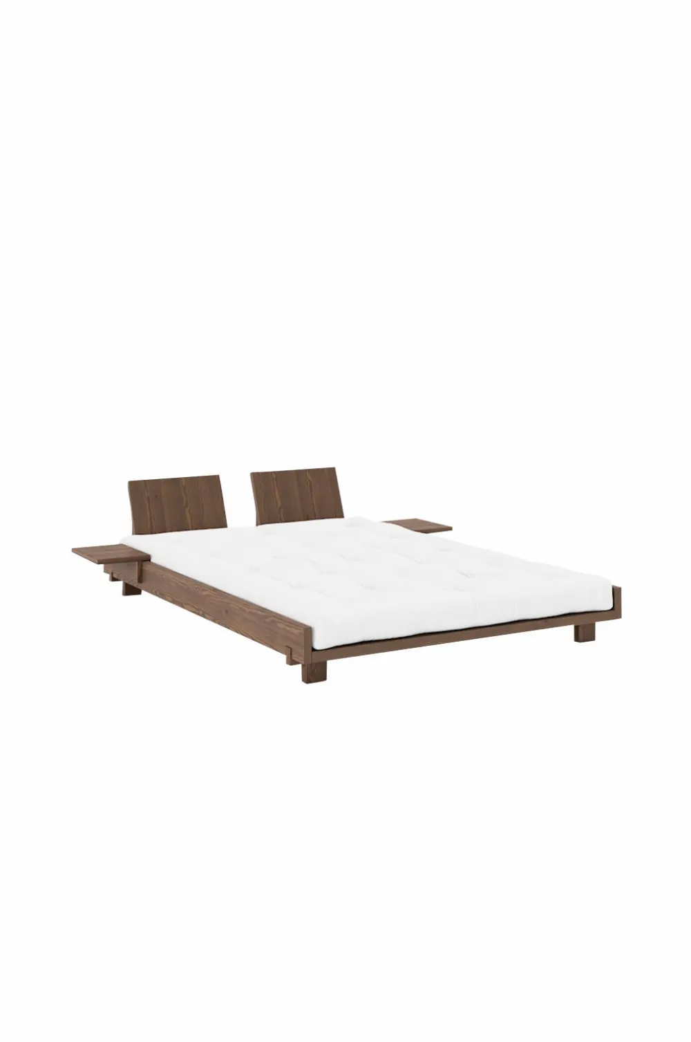 Karup Design Senge & Madrasser>Social Bed W. 2 Pcs Back Rests And 2 Pcs Side Tables Carob brown lacquered