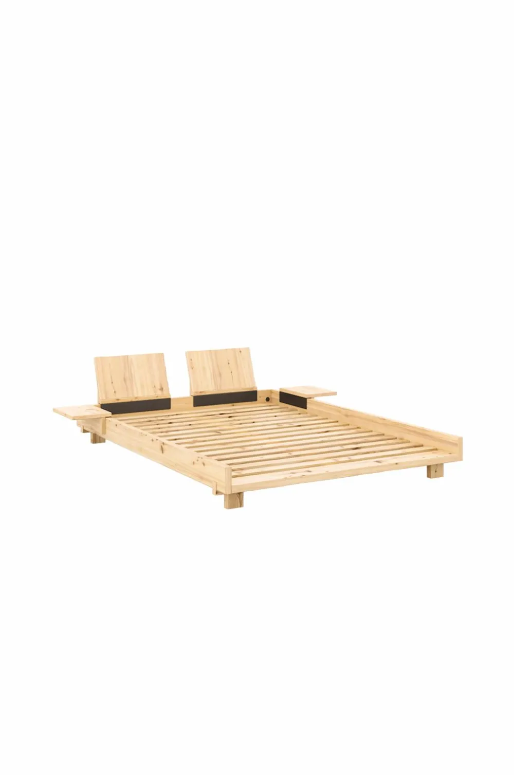 Karup Design Social Bed W. 2 Pcs Back Rests And 2 Pcs Side Tables Klart lakeret