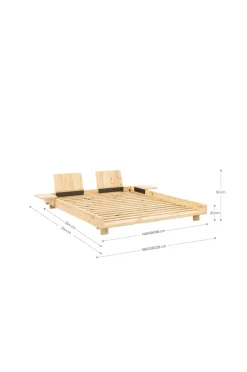 Karup Design Social Bed W. 2 Pcs Back Rests And 2 Pcs Side Tables Klart lakeret