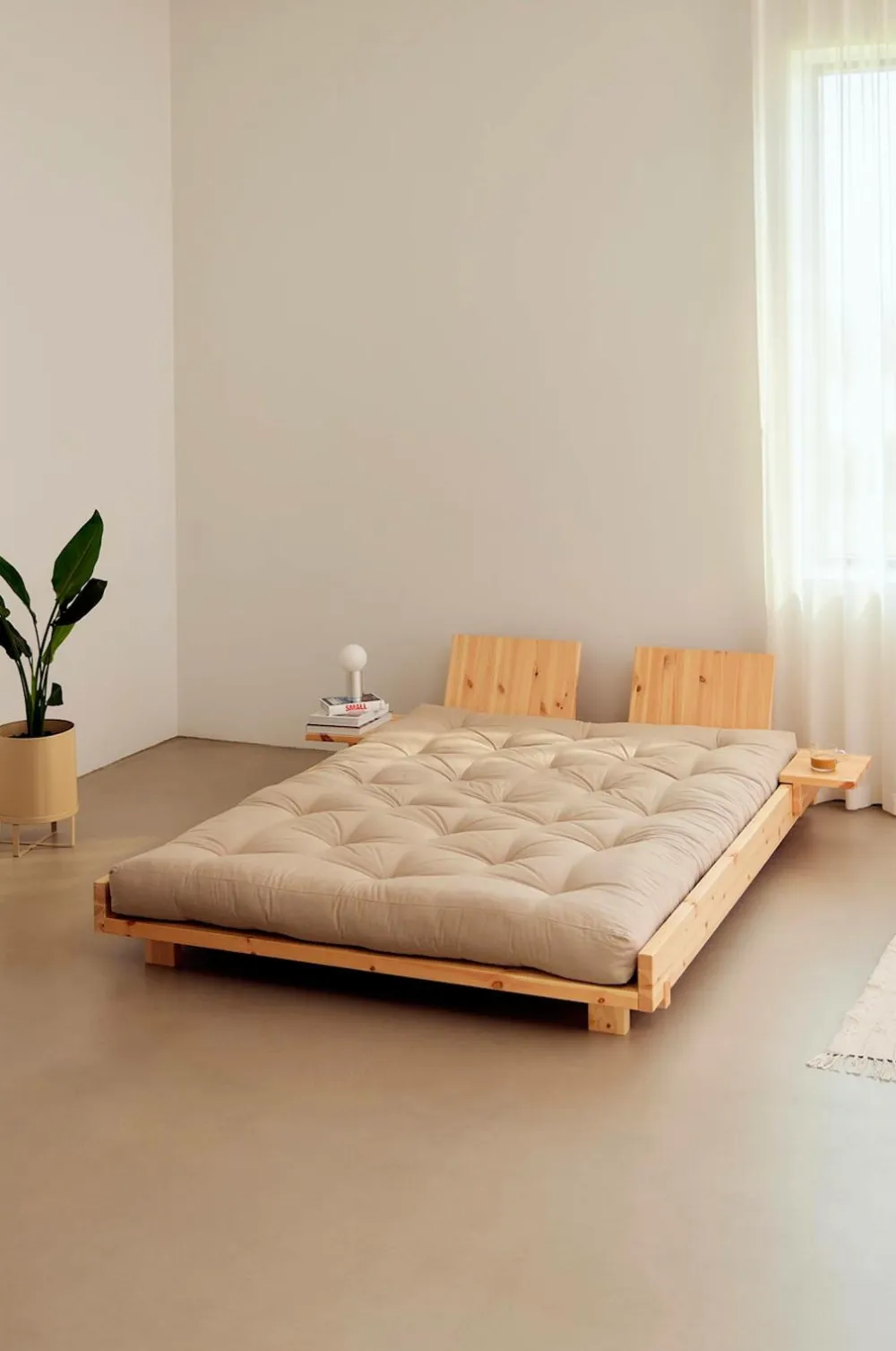 Karup Design Social Bed W. 2 Pcs Back Rests And 2 Pcs Side Tables Klart lakeret