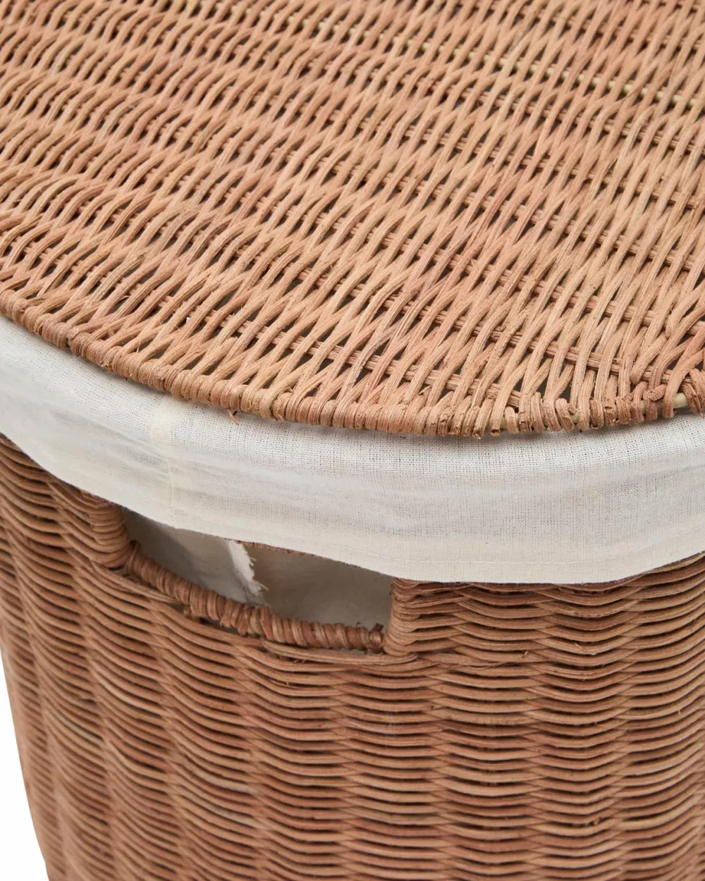 Kave Home Indali sæt med 2 rattan-kurve, Ø 50 cm / Ø 55 cm Brun Clearance