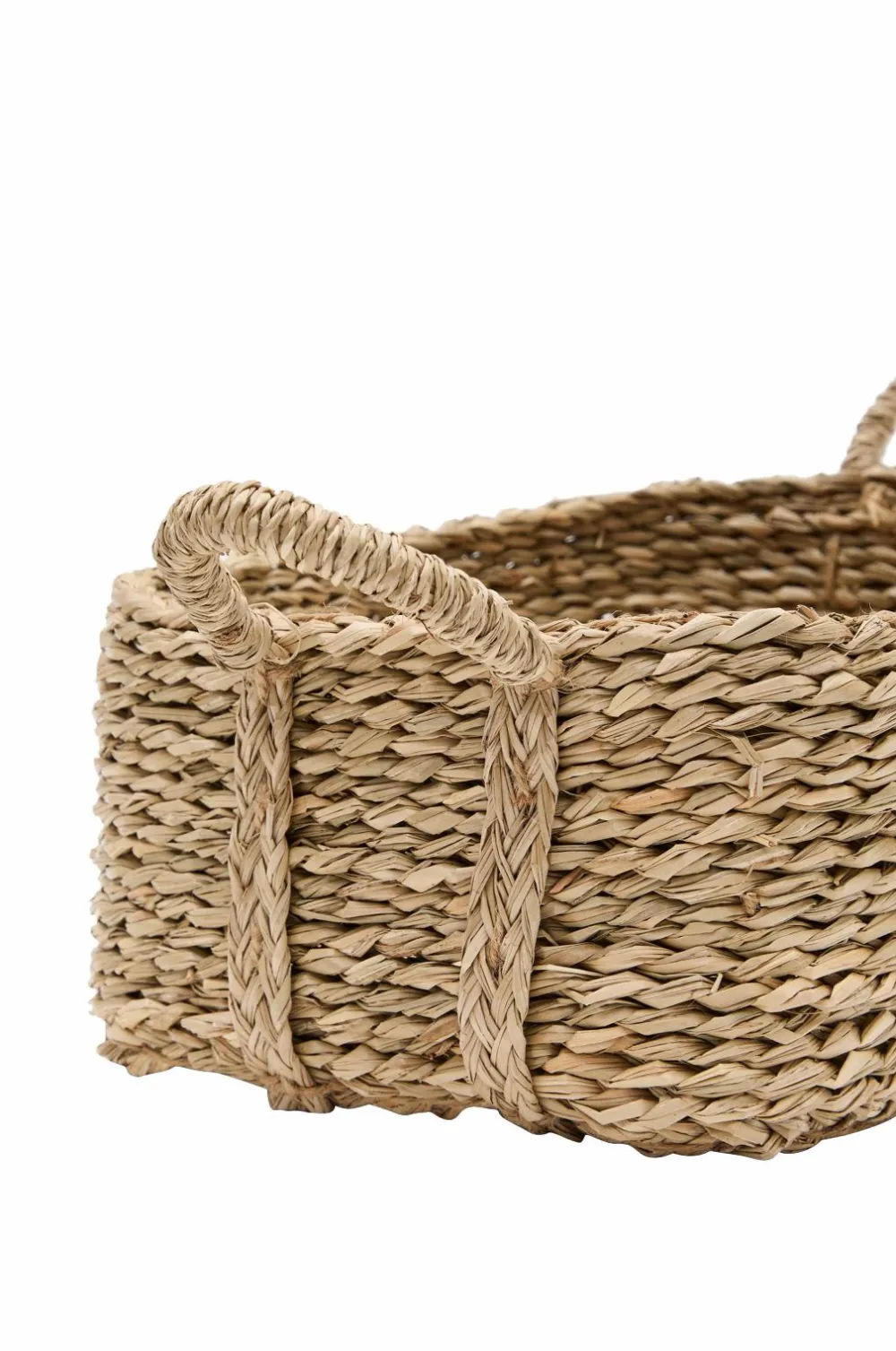 Kave Home Milly sæt med 2 kurve i naturfiber, 32 x 20 cm / 34 x 20 cm Grå Best