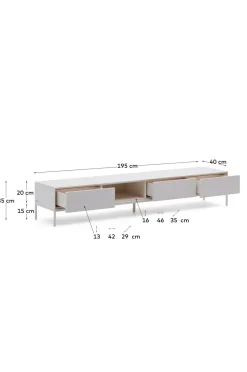 Kave Home Tv-bænk Vedrana White