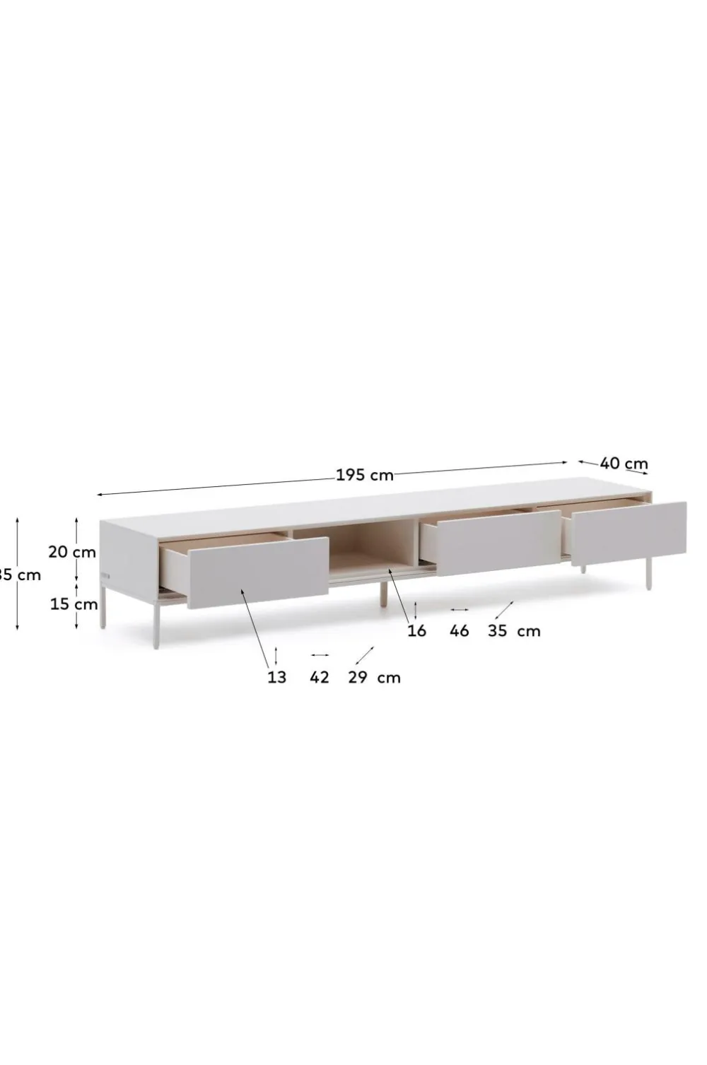 Kave Home Tv-bænk Vedrana White