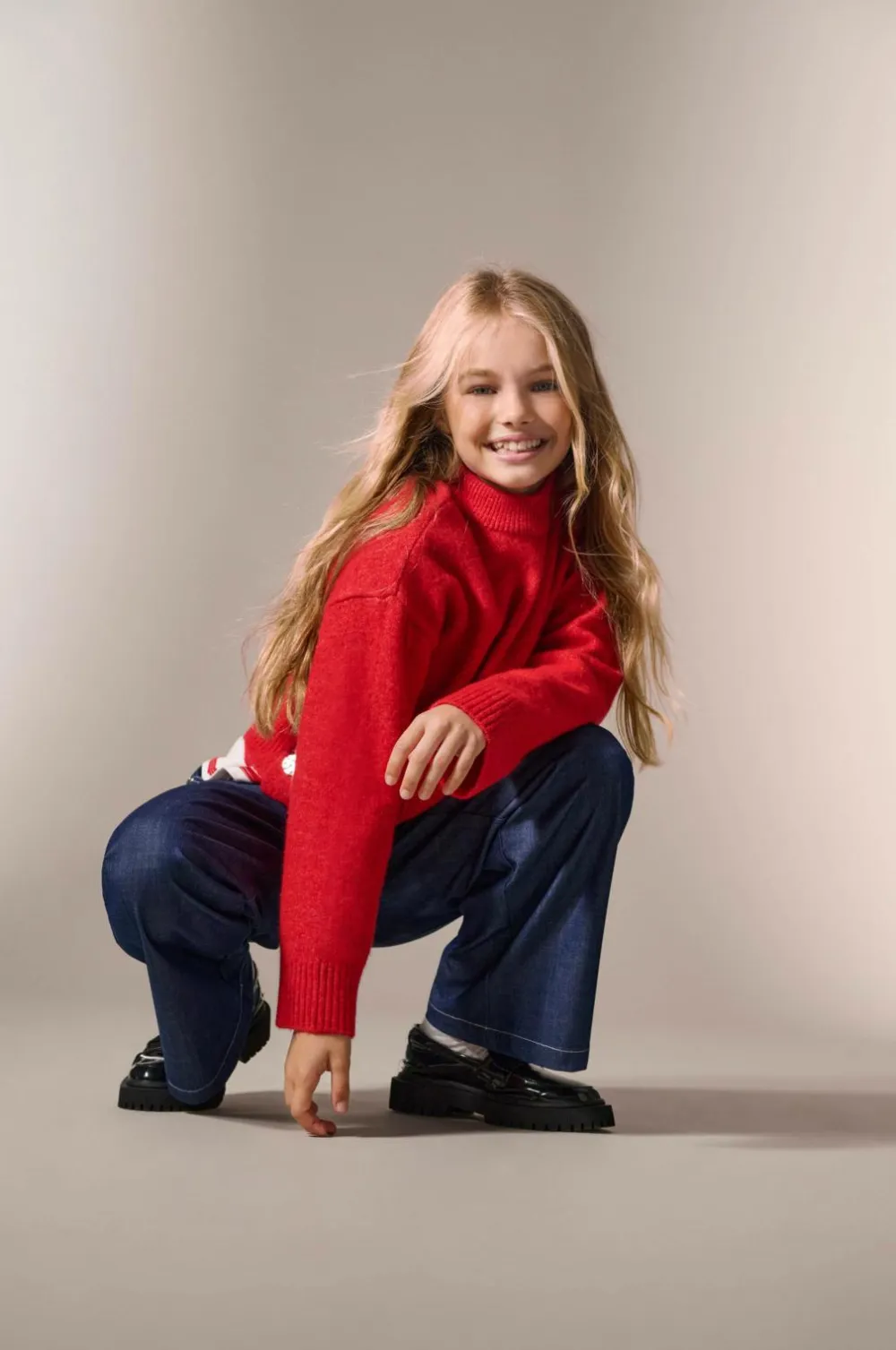 KIDS ONLY Pullover KogRene Life LS Button O-neck CP KN Salsa