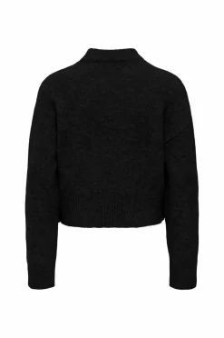 KIDS ONLY Pullover KogRene Life LS Button O-neck CP KN Black New