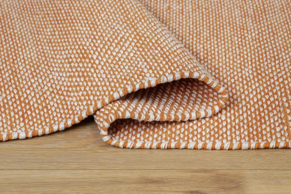 KM Home Bomuldstæppe Alva Orange Sale