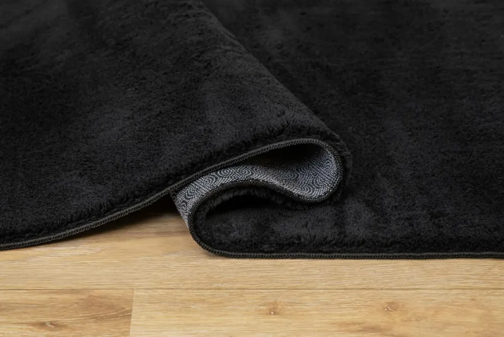 KM Home Gulvtæppe Soft Sort Hot