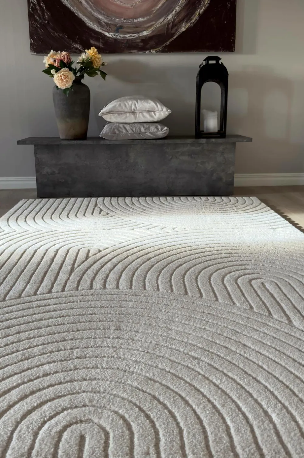 KM Home Luvtæppe Genova Zen Vit Clearance