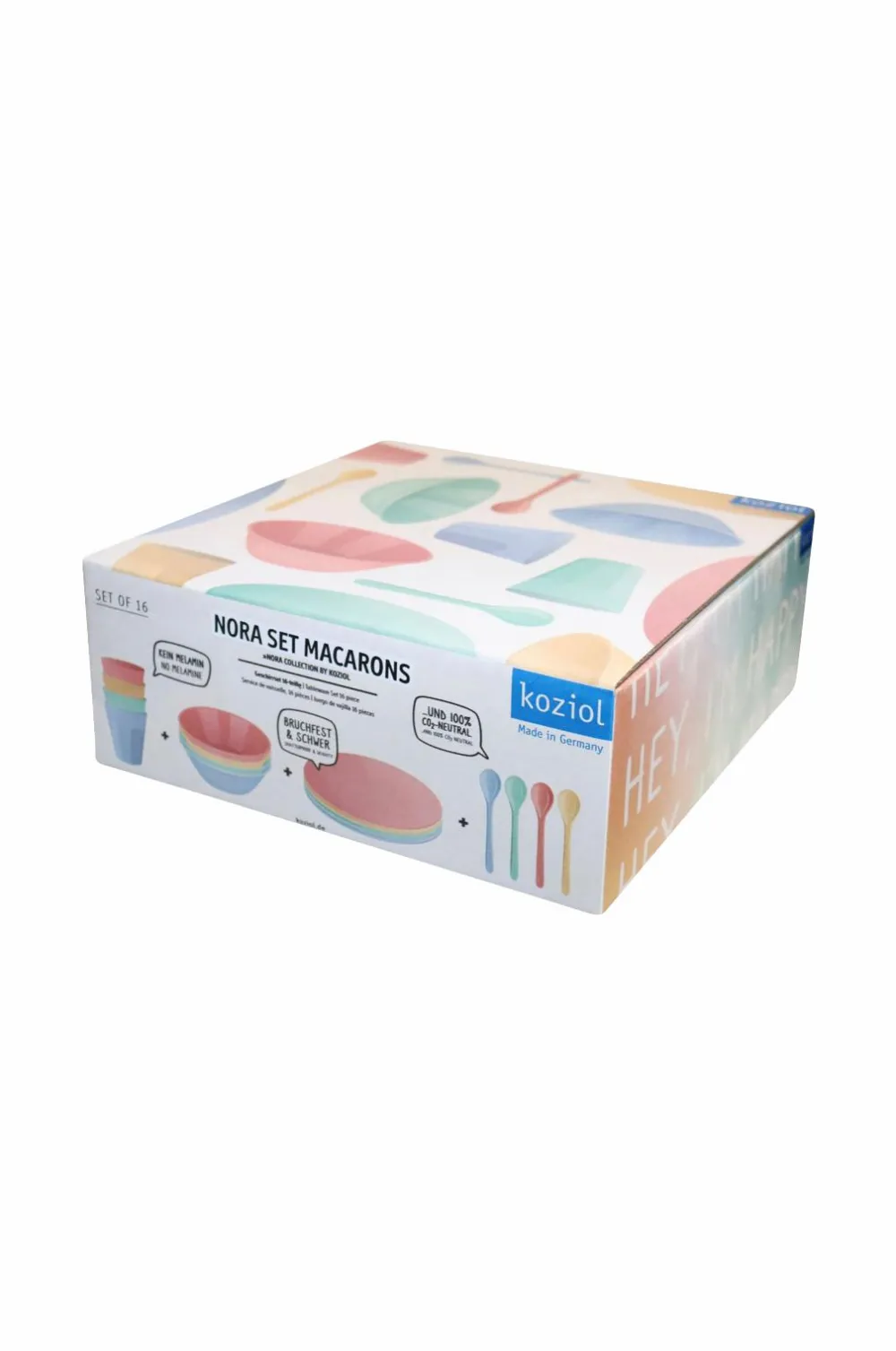 Koziol Barnevognstilbehør|Made & Trøste>Bordservice Nora Macarons 16 dele Multi