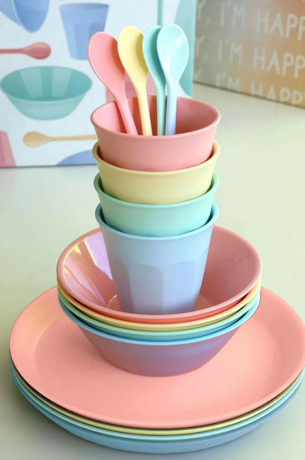 Koziol Barnevognstilbehør|Made & Trøste>Bordservice Nora Macarons 16 dele Multi
