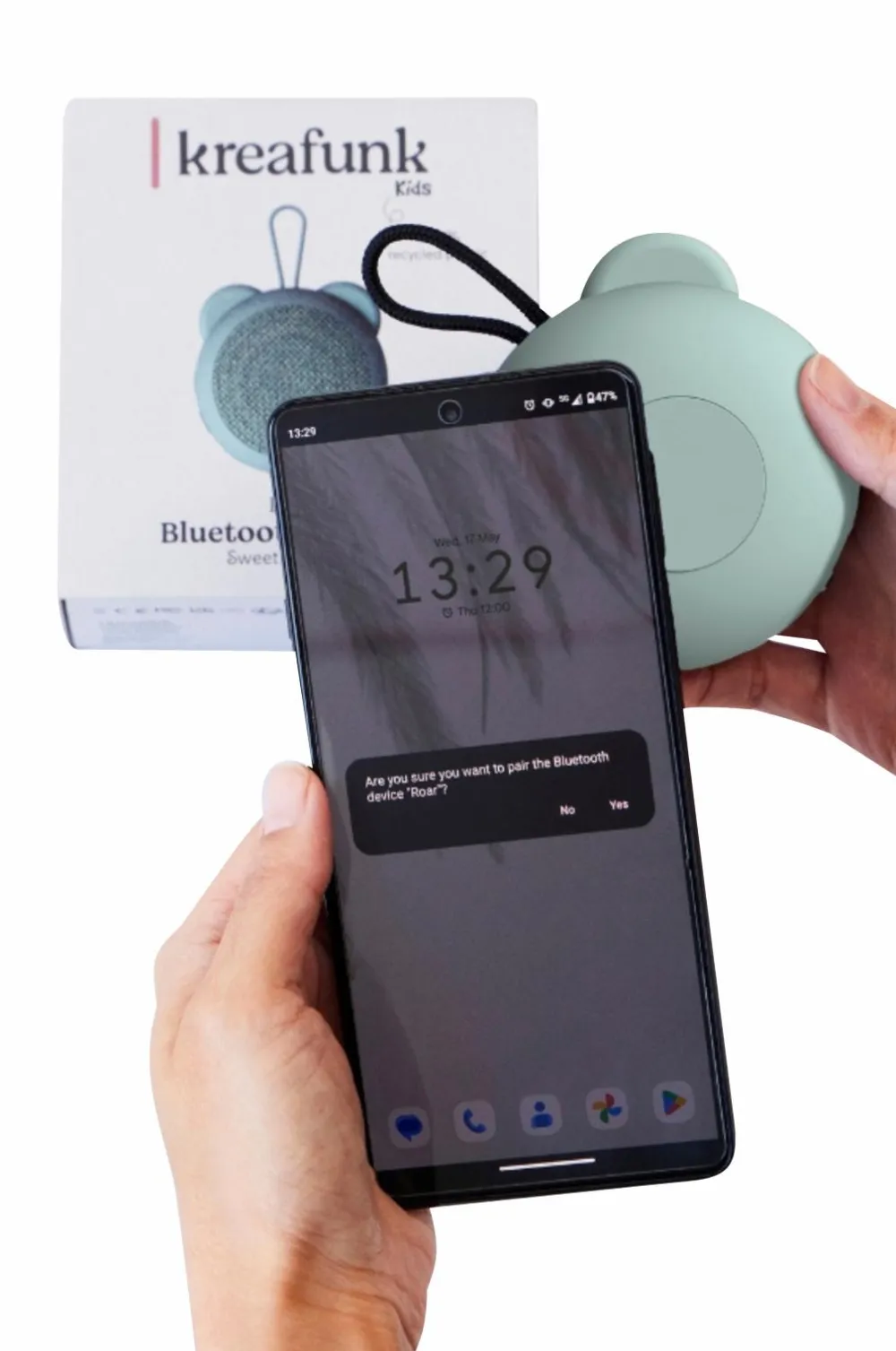 Kreafunk Bluetooth-højttaler Roar Overskyet blå