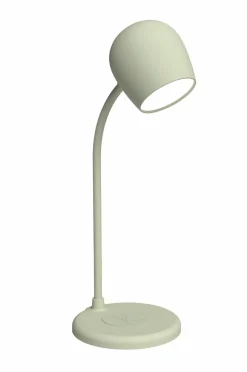 Kreafunk Bordlamper>LED-lampe/højttaler/Qi Ellie Støvet oliven