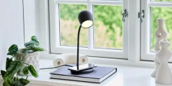 Kreafunk LED-lampe/højttaler/Qi Ellie Sort Outlet
