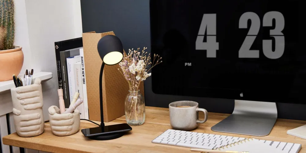 Kreafunk LED-lampe/højttaler/Qi Ellie Sort Outlet