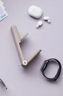 Kreafunk Trådløs Opladningsholder 3 enheder reCHARGE+ Ivory sand Best