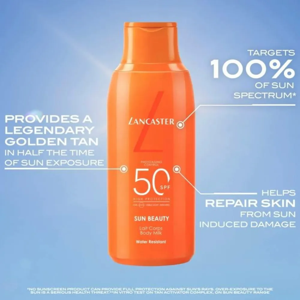 Lancaster Solbeskyttelse>Sun Care Face & Body Sun Beauty Body Milk SPF50 100 Ml No Color