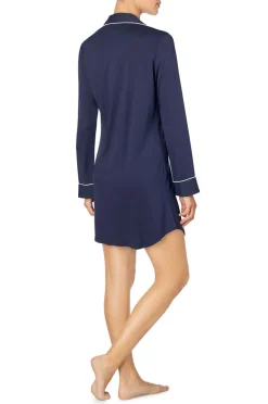 Lauren Ralph Lauren Nattøj>Natskjorte LRL Hammond Knit Collar Sleepshirt Navy windsor