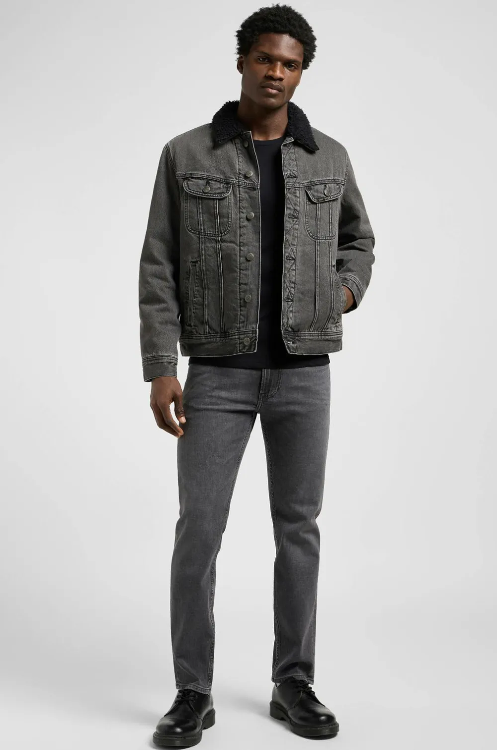 Lee Jakker & Frakker>Cowboyjakke Sherpa Deep Obsidian