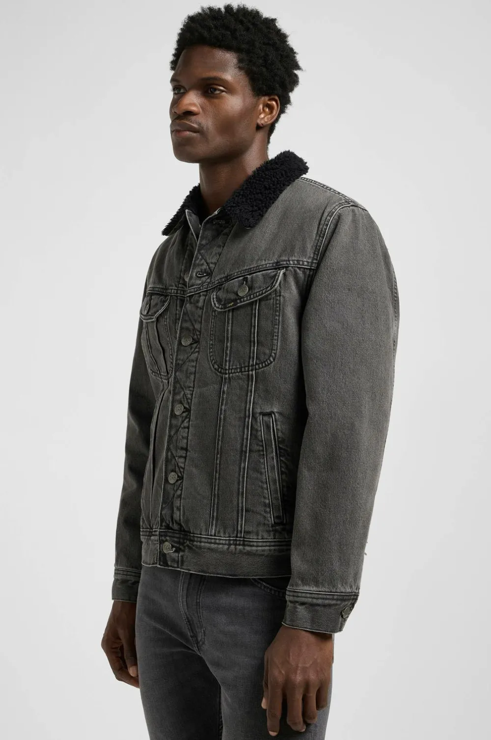 Lee Jakker & Frakker>Cowboyjakke Sherpa Deep Obsidian