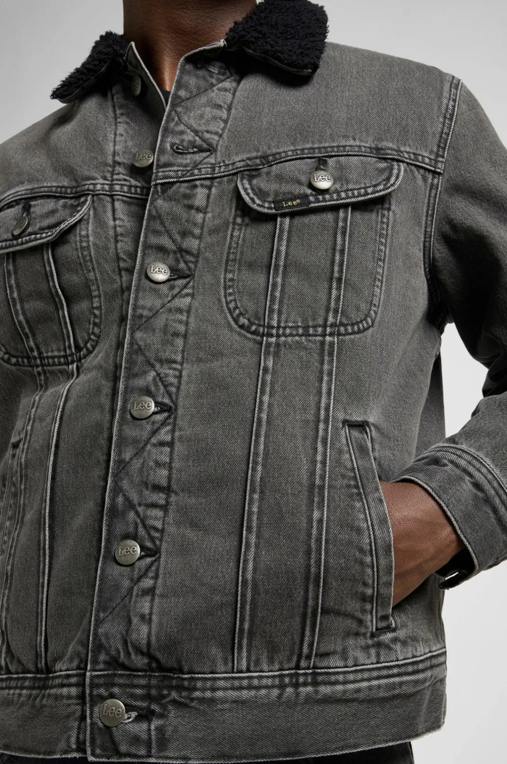 Lee Jakker & Frakker>Cowboyjakke Sherpa Deep Obsidian
