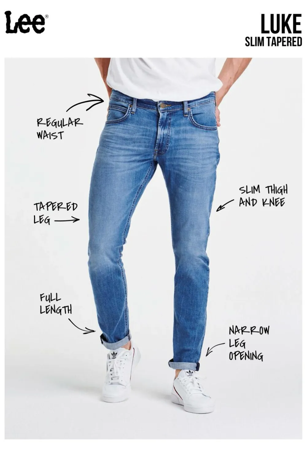Lee Jeans Luke Slim Tapered Working man worn Hot