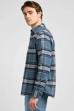Lee Skjorte Mercantile Shirt Vintage Blue Plaid