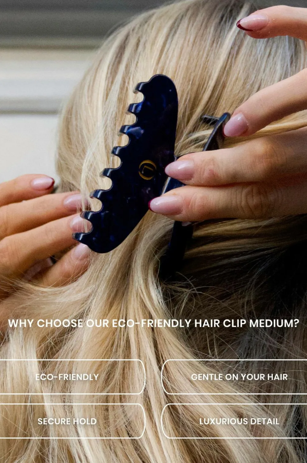 Lenoites Eco-Friendly Claw Clip Medium Midnight blue Best